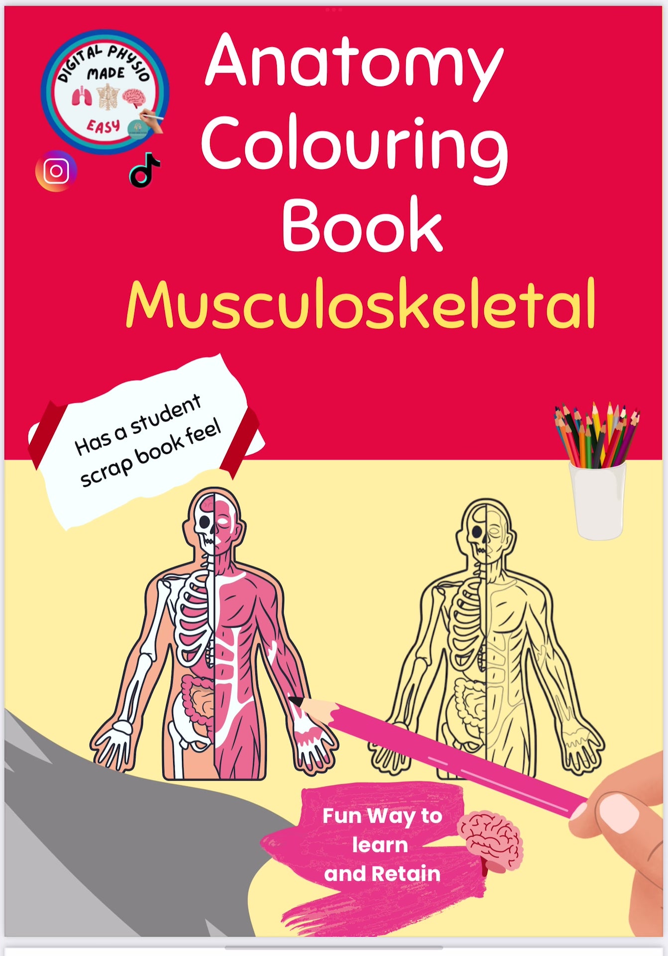Digital Anatomy Colouring Book Musculoskeletal